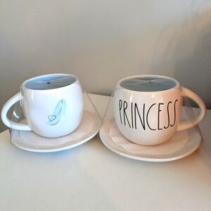 Set up 2 Rae Dunn Cinderella tea cups